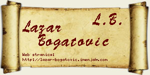 Lazar Bogatović vizit kartica